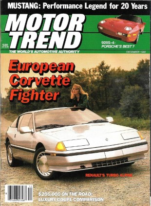 MOTOR TREND 1986 DEC - MUSTANGS, 928-S, PRELUDE